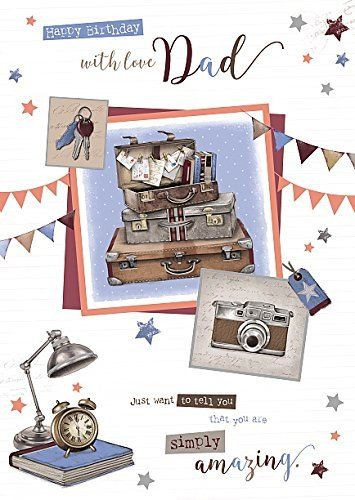 Dad Happy Birthday Thank You Just For Being You. Nice Verse Greeting Card