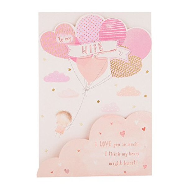 Hallmark Wife Valentine's Day Card 'Heart Might Burst' Medium