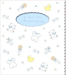 Your Son's Christening Day Greeting Card