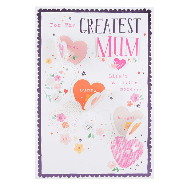 Hallmark Mum Birthday Card 'With Hidden Messages'Large [Old Model]