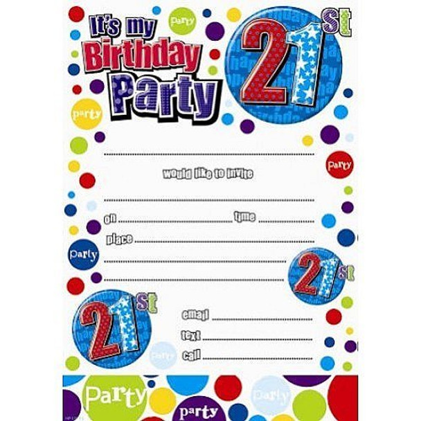 Sheets 21st Birthday Party Invitation Card