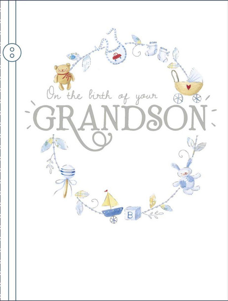 On The Birth of Your Grandson Greeting Card