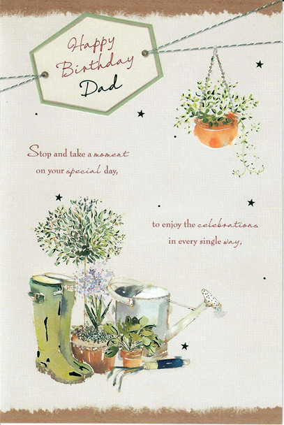 Treasured Moments Dad Out in The Garden Birthday Card