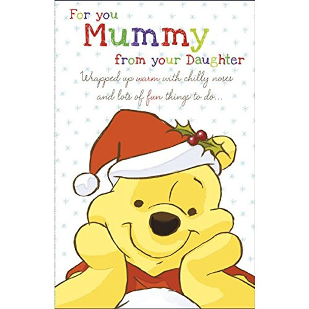 Winnie The Pooh For You Mummy From Your Daughter Christmas Card