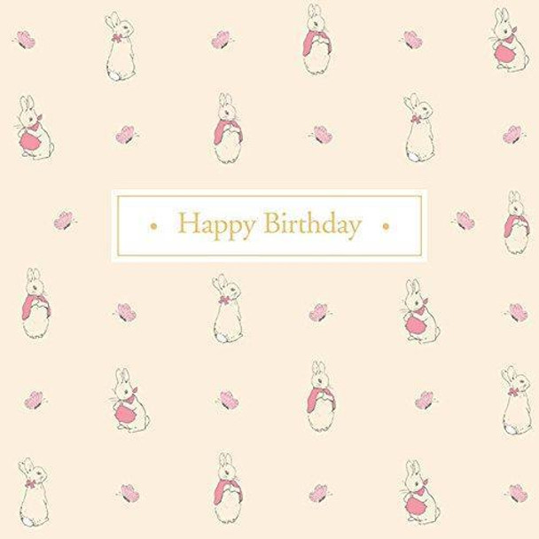 Peter Rabbit Flopsy Bunny Happy Birthday Card