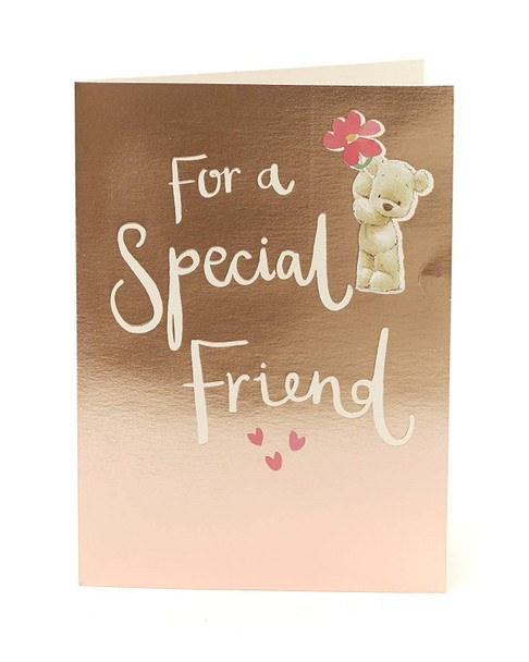 Cute Teddy Bear Birthday Card for Her for a Special Friend