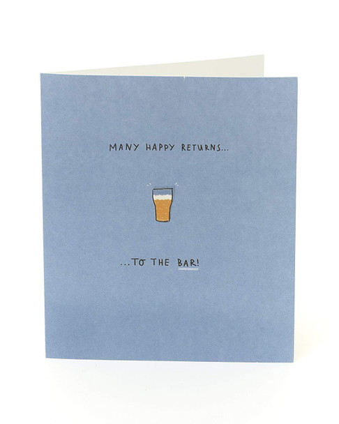 Funny Humorous Beer Birthday Card Many Happy Returns
