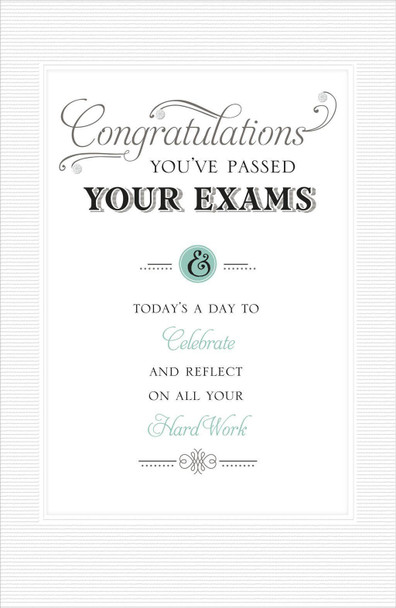 Congratulation Passed Your Exams Morden Nice Verse New Graduation Card