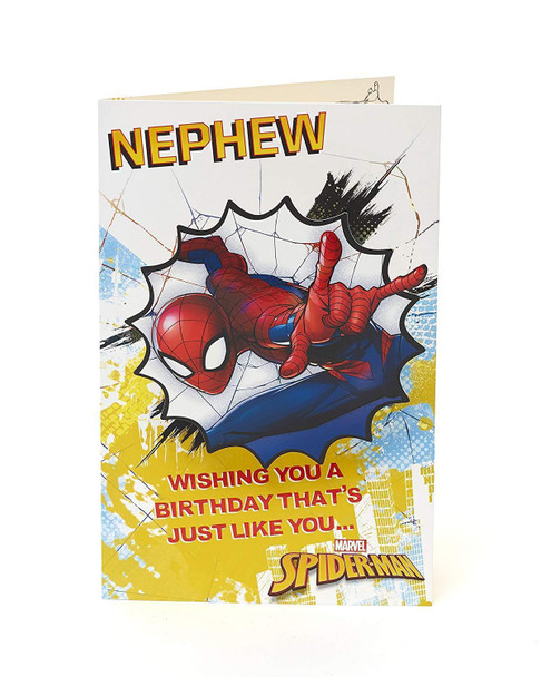 Disney Spiderman Nephew Birthday Card