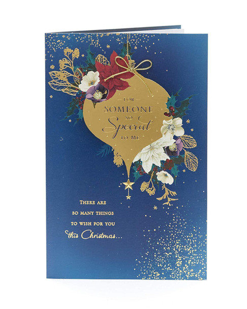 Lovely Floral Someone Special Christmas Card Royal Horticultural Society