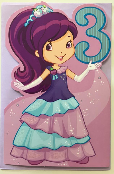 Happy Birthday 3rd Girl Greetings Card