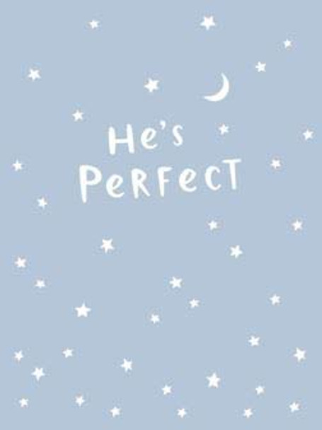 Baby Boy Birth Congratulations Card He's Perfect Moon and Stars from The Kindred Range 