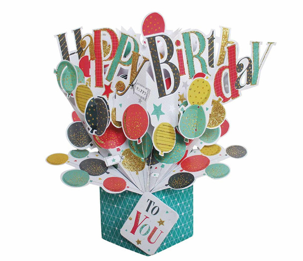 Second Nature Pop Up Birthday Card with Balloons