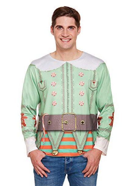 Men’s Novelty Christmas T-Shirt Elf Design