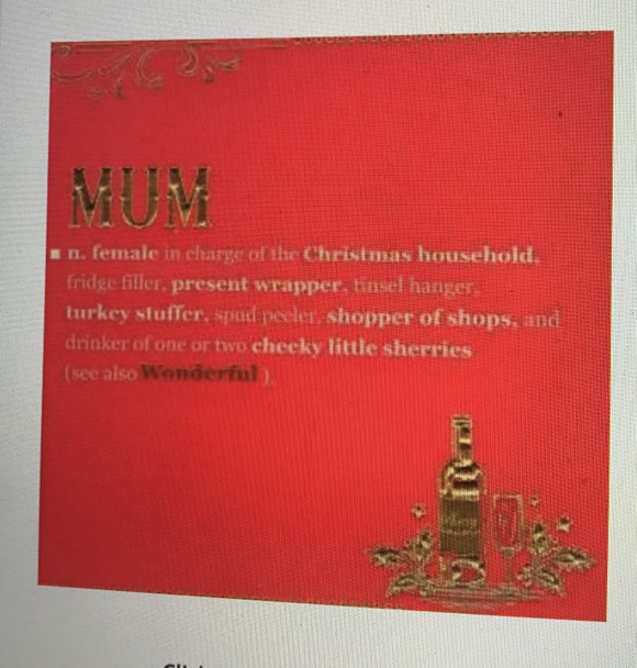 Mum at Christmas Greetings Card