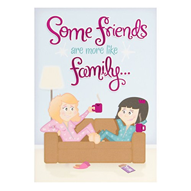 Friend Hallmark Birthday Humour Funny Card 'More Like Family' Medium