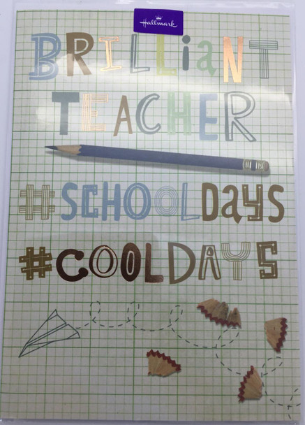 Brilliant Teacher School Days Thank You Greetings Card