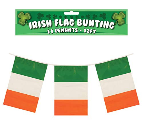 Ireland Flags Bunting 12ft with 11 Eire with Pvc Pennants