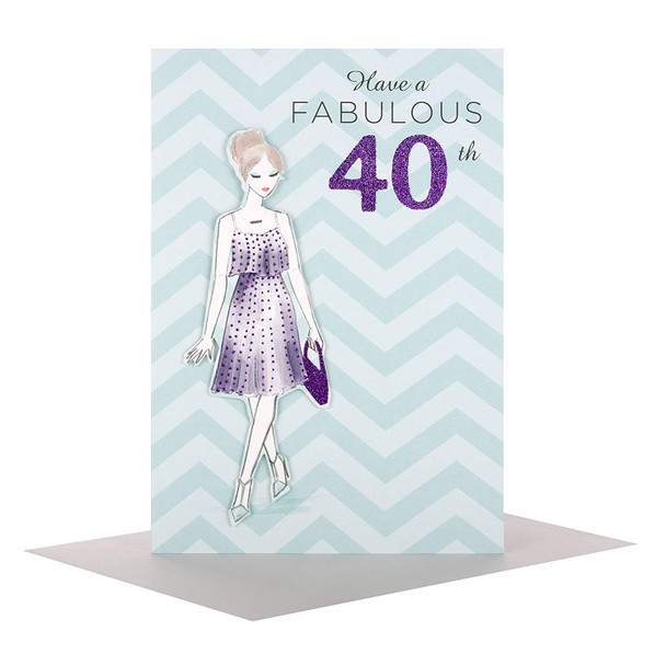 Hallmark 40th Birthday Studio Card "Celebrate and Enjoy" Medium [Old Model]