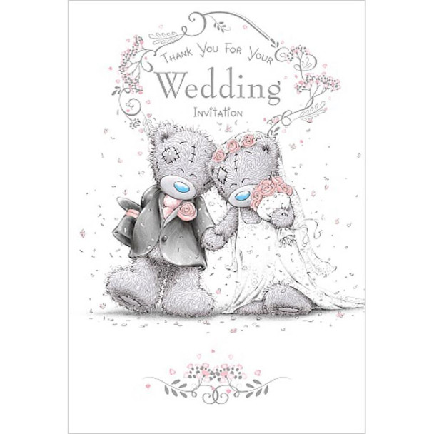 Me To You Bear Thank You Wedding Invitation Wedding Day Card