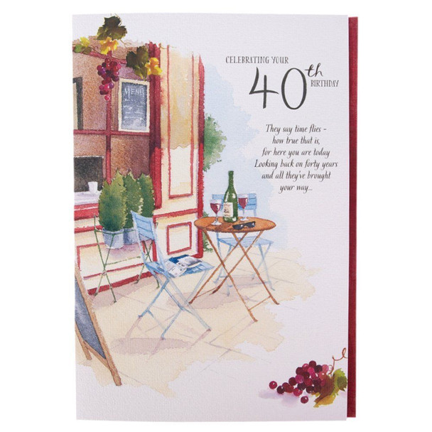 Hallmark 40th Birthday Card For Him Congratulations Medium