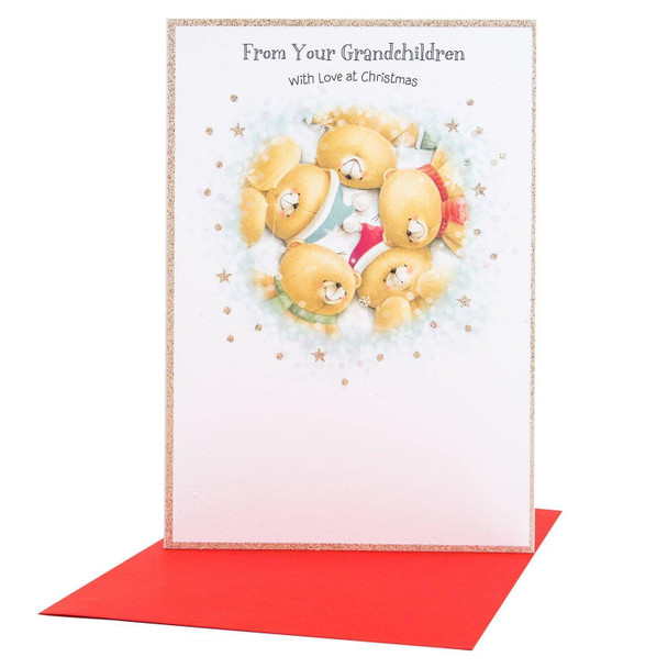 Hallmark Forever Friends Christmas Card from Your Grandchildren 'with Love'