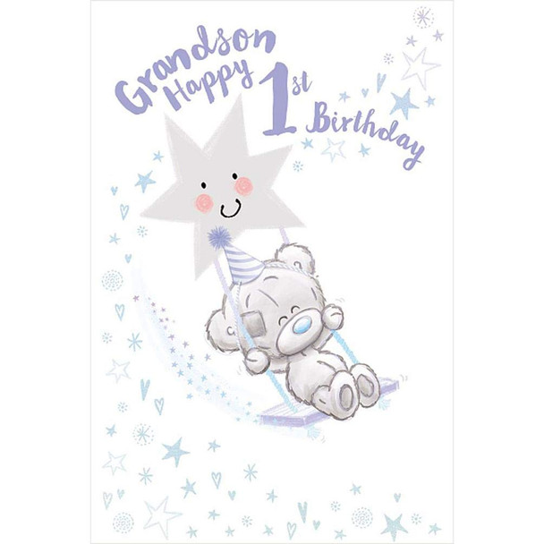 Me To You Bear Grandson 1st Birthday Tiny Tatty Teddy Birthday Card