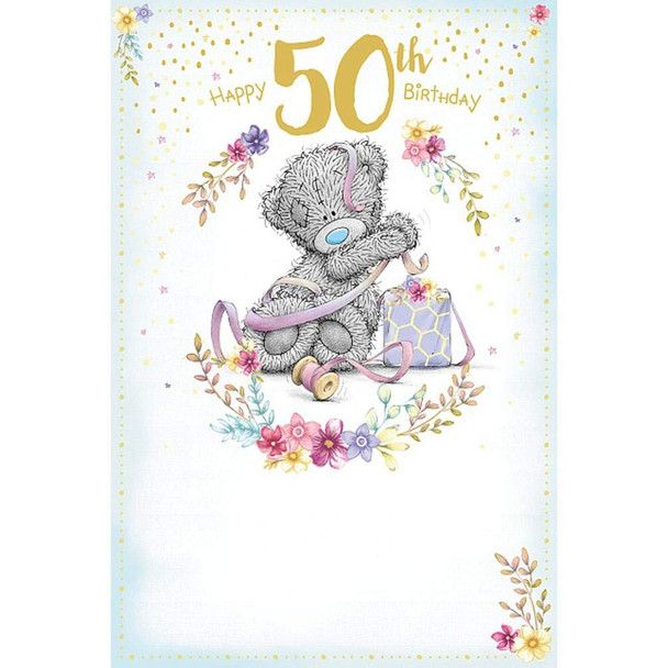 Me To You Bear 50th Birthday Present Card