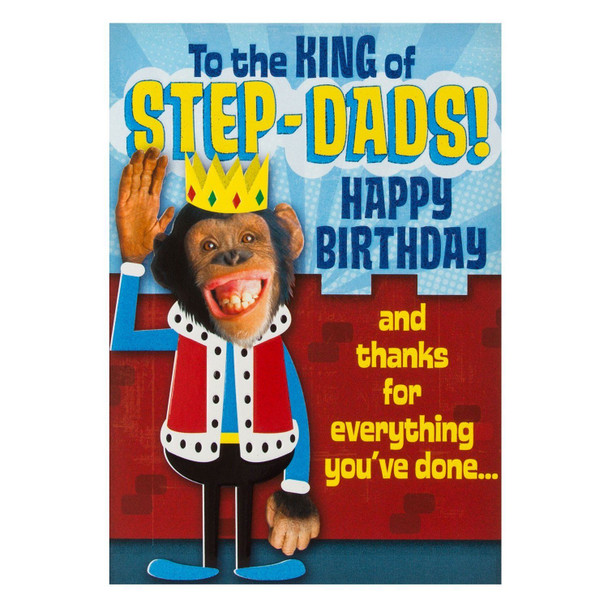 Birthday Card For 'King of Step-dads'