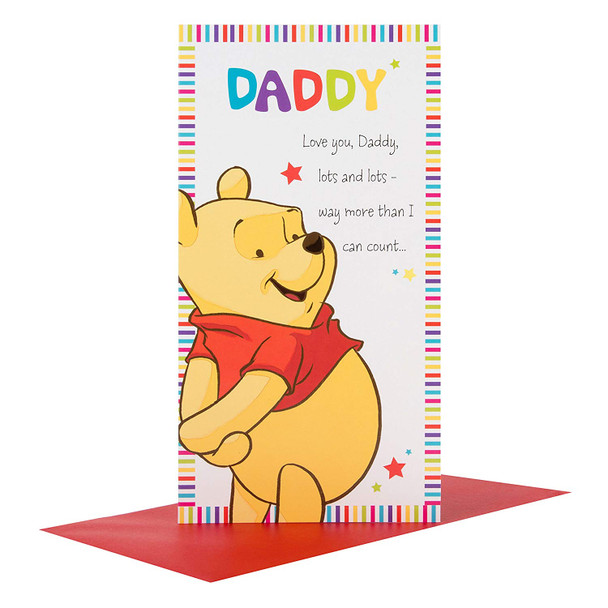 Disney Winnie The Pooh Daddy Birthday Card Love You Lots 