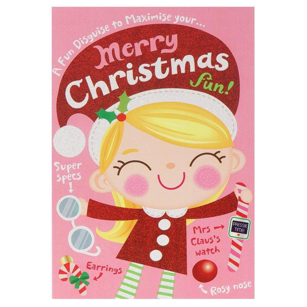 Hallmark Christmas Card 'With Fun Disguise From Little Girl' Medium