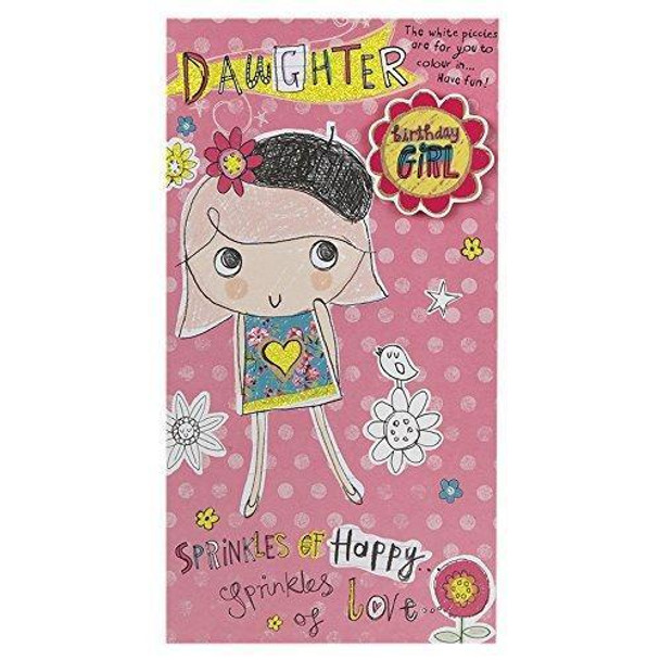 Hallmark Birthday Card For Daughter 'With Badge' Medium Slim