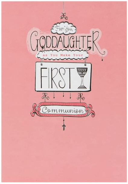 Hallmark Communion Card For Goddaughter 'Love And Pride' Medium