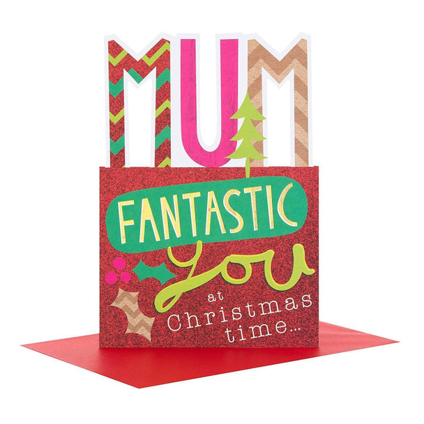 Hallmark Mum Christmas Card 'Thanks' Medium