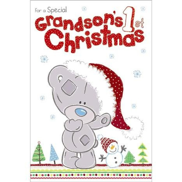 Grandsons 1st Christmas Me to You Bear Card