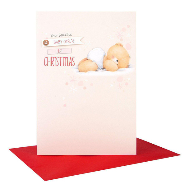 Hallmark Forever Friends Babi's Girl 1st Christmas Card 'Precious and Perfect'  Medium