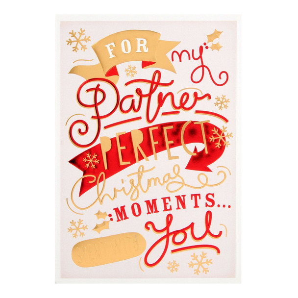 Hallmark Christmas Card 'Partner, Friend, True Love' Medium