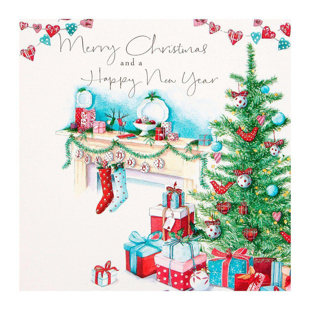 Hallmark Christmas Card 'Wishing You Happiness' Small Square