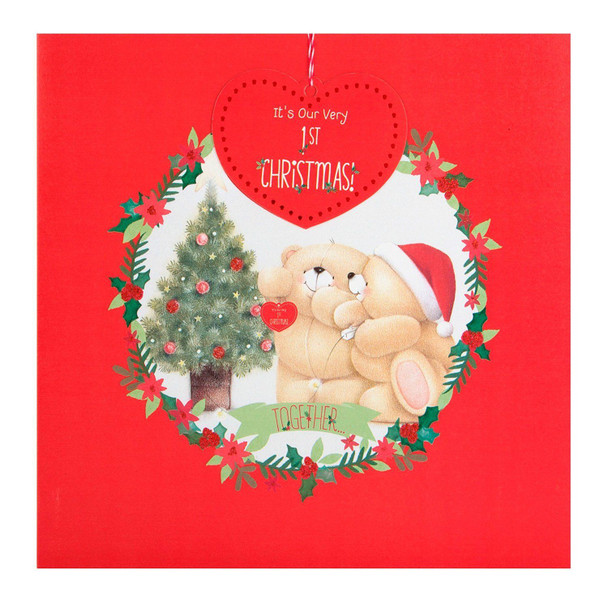 Hallmark Forever Friends Christmas Card 'Sweet And Sparkly Times' Medium Square