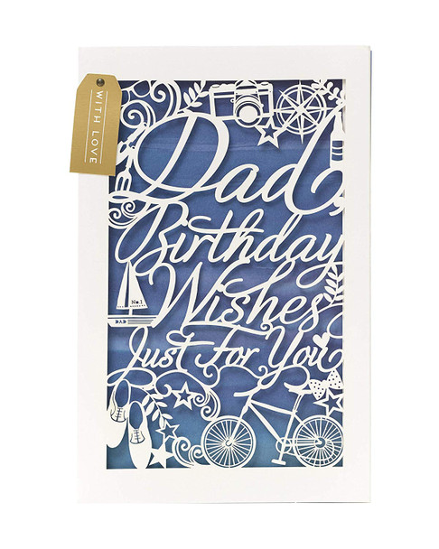 No 1 Dad Birthday Card with Nice Words Sentimental