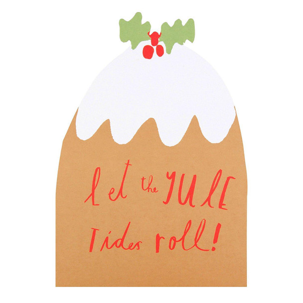 Blank pudding Hallmark Christmas Card 'Yule Tides' Medium