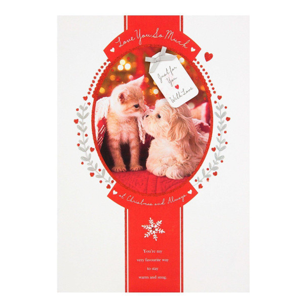 Hallmark Christmas Card 'Kitten Kisses' Medium