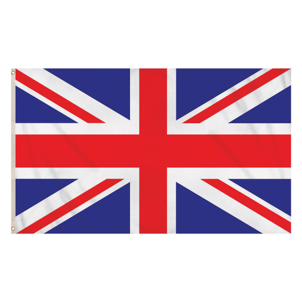 Union Jack Flag Polyester 3 ft. x 5 ft. - England United Kingdom British National Flag Outdoor Events Celebrations Patriotic Displays