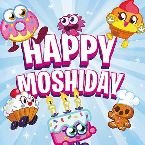 Moshi Monsters Birthday 3D Holographic Greeting Card Foodies Happy Moshiday