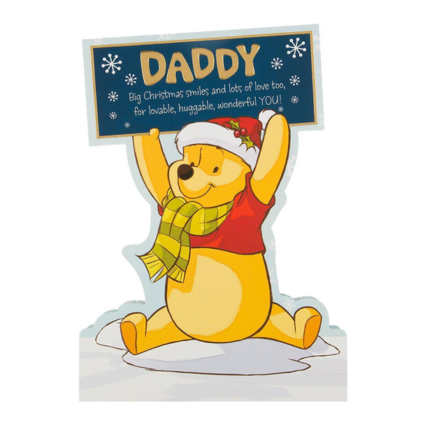 Winnie The Pooh Daddy Christmas Card