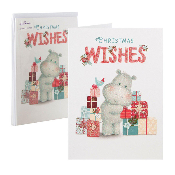 Hallmark Charity Christmas Card Pack "Wishes" Pack of 8