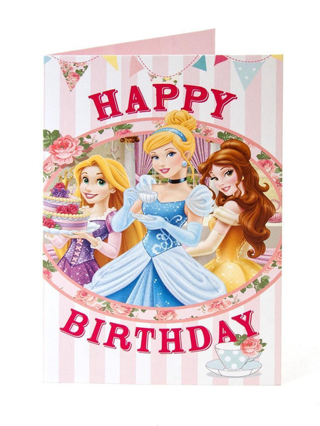 Disney princess happy birthday card