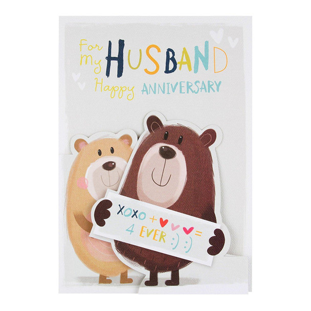 Hallmark Husband Anniversary Card "4ever"Medium