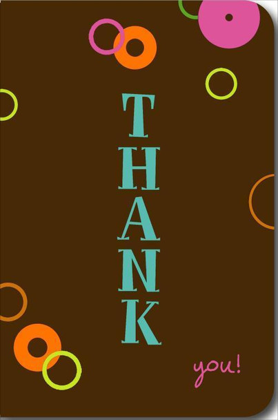 Thank You So Much Morden Circles Greeting Card