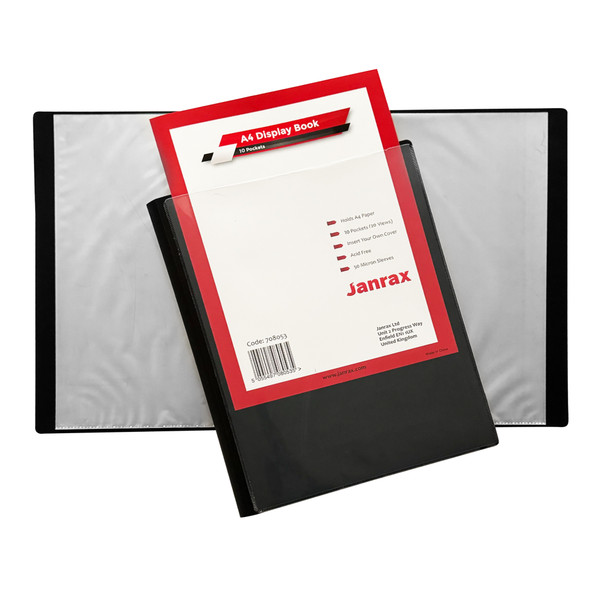 Pack of 12 A4 Presentation Display Books 10 Pockets (20 Views) by Janrax Pack of 12 A4 Presentation Display Books 10 Pockets (20 Views) by Janrax